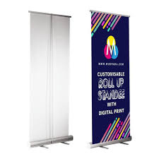 6×2.5 Feet Roll-Up Standee Banner with Stand – Portable & Retractable Display Stand